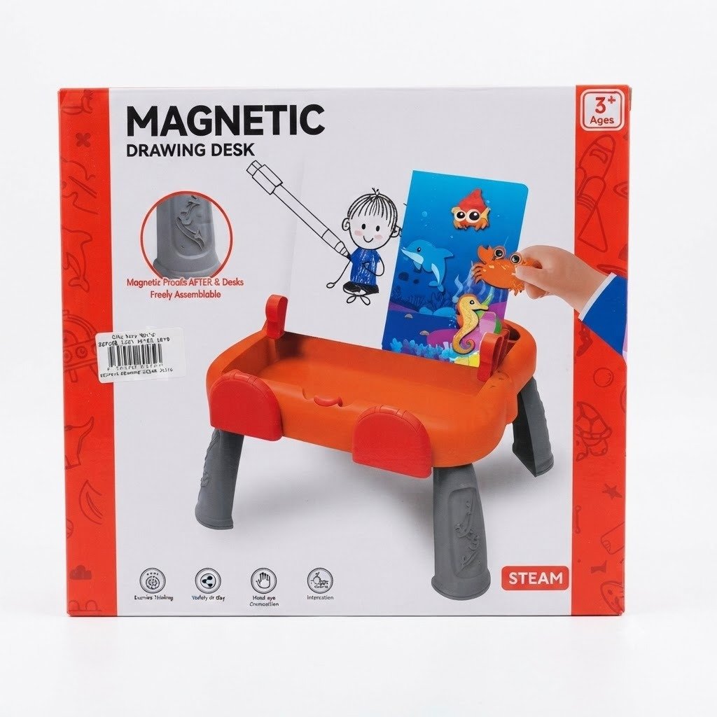 Magnetic drawing desk