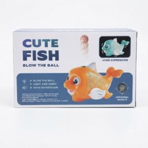 Cute fish blow the ball