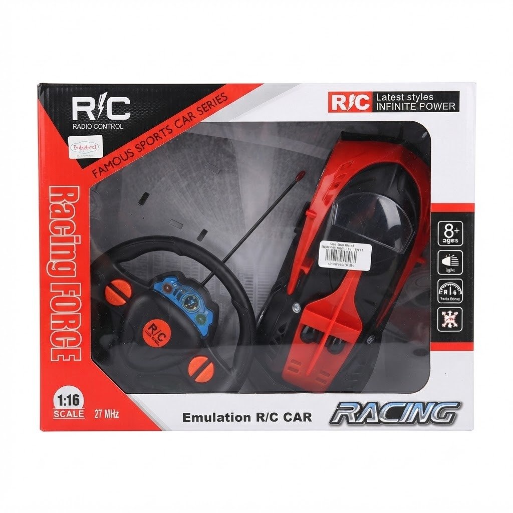 Racing emulation car with steering