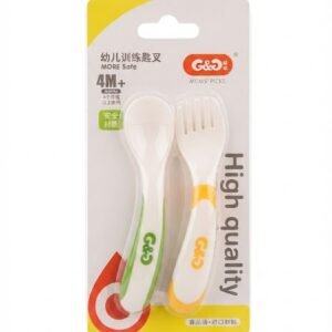 BABY SILICONE SPOON AND FORK