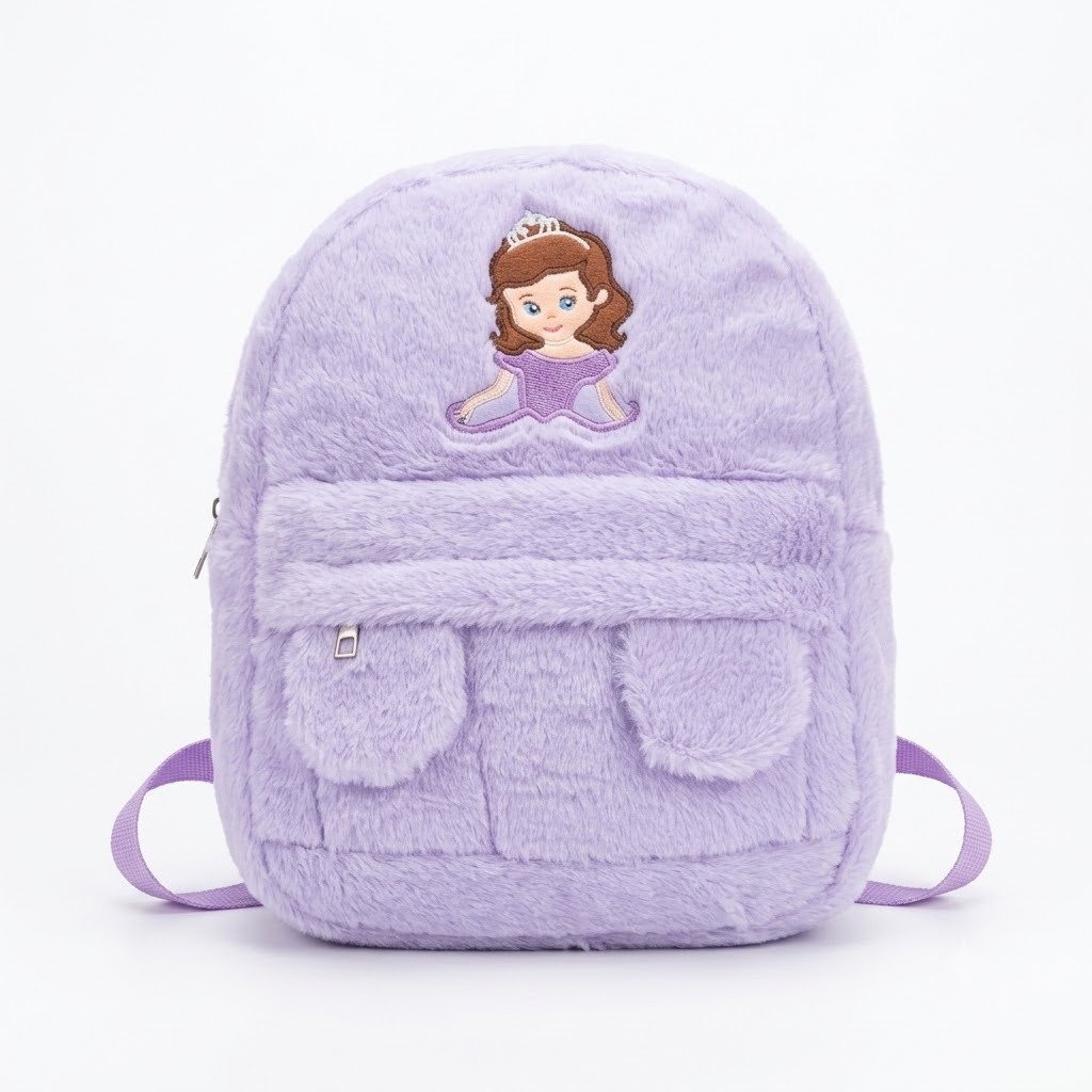 fluffy cartoons bagpack