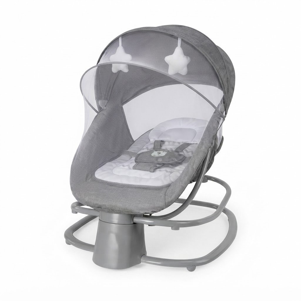 Kidilo Auto Baby Rocker | Electric Baby Bouncer with Bluetooth Music, Soothing Swing & Toy Bar | Infant Rocking Chair thumbnail 2