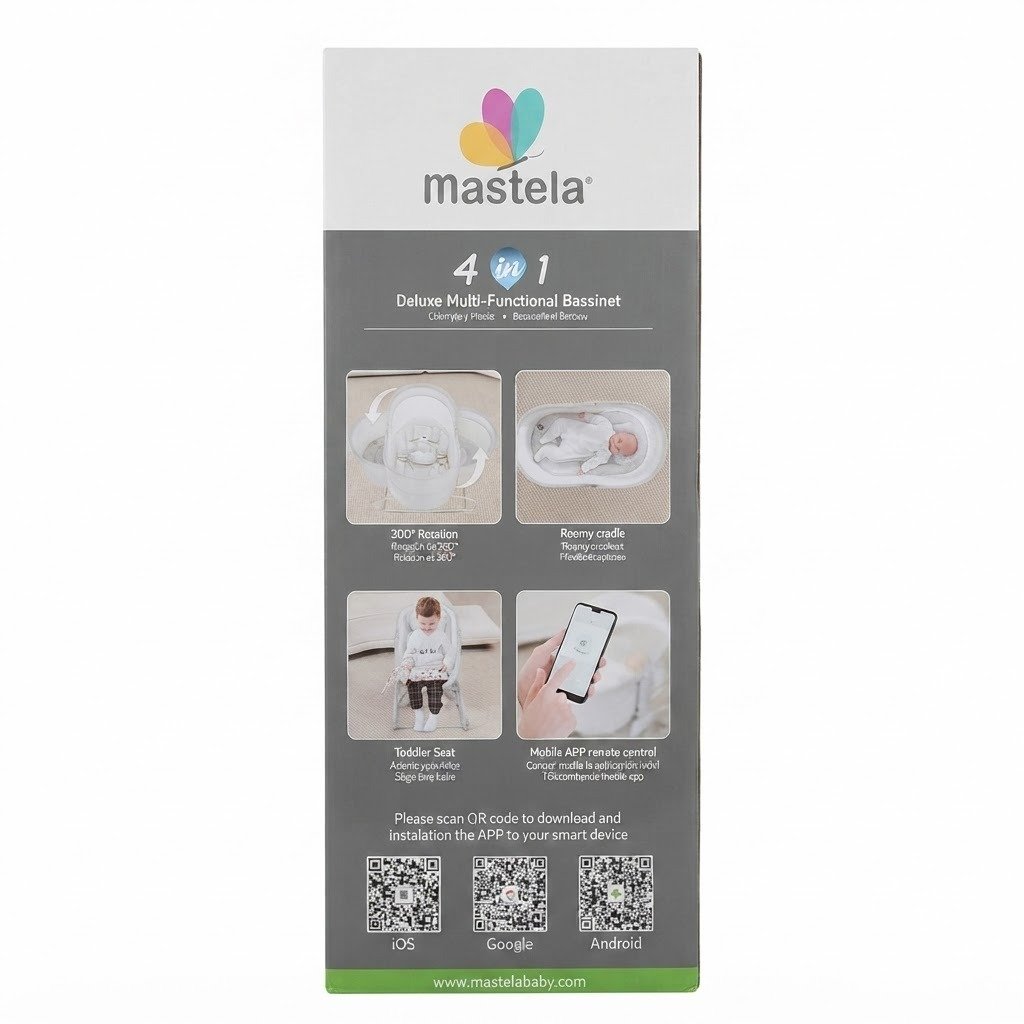 Mastela 4in1 deluxe multifunction bessinet electric swing