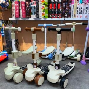Kids LED Light 3-Wheel Kick Scooter | Adjustable Height Lean-to-Steer Scooter
