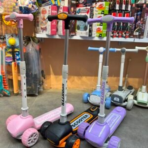 Kids Musical Kick Scooter with LED Lights | 3-Wheel Adjustable Scooter for Boys & Girls