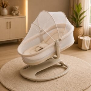 Mastela Multi-Functional 4-in-1 Bassinet | Baby Cradle | Rocking Bassinet | Portable Newborn Sleeper with Mosquito Net