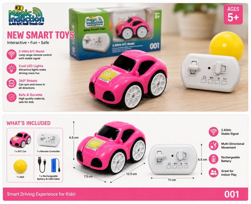 Magic Induction 2.4GHz Remote Control Racing Car – Smart RC Toy for Kids thumbnail 2