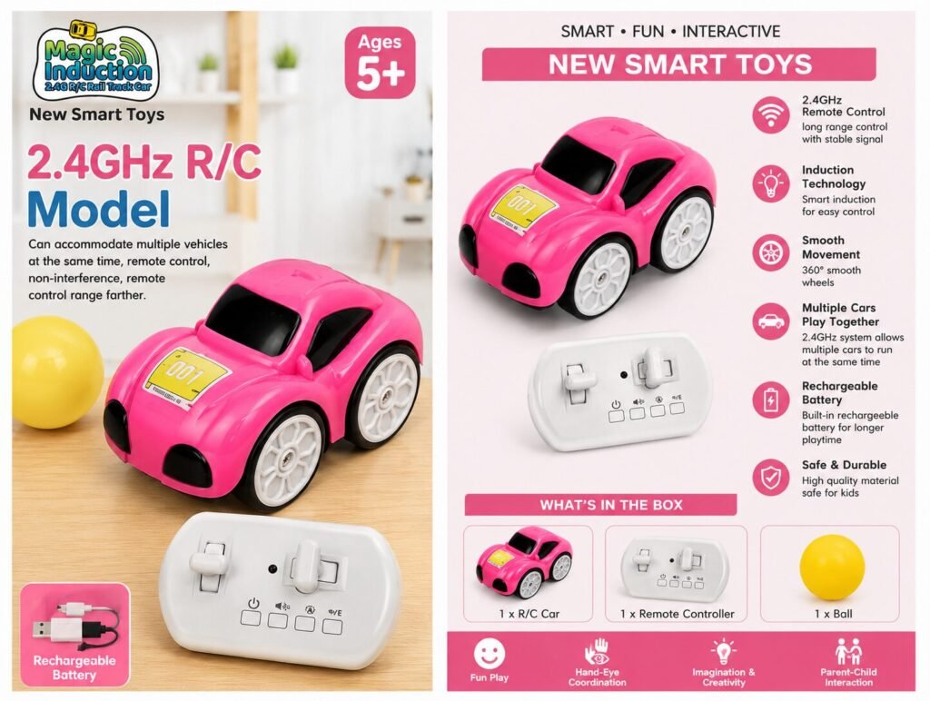 Magic Induction 2.4GHz Remote Control Racing Car – Smart RC Toy for Kids thumbnail 4