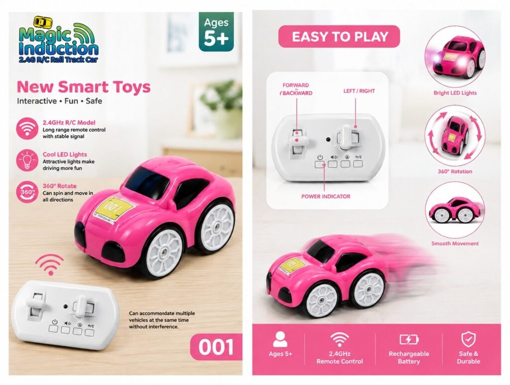 Magic Induction 2.4GHz Remote Control Racing Car – Smart RC Toy for Kids thumbnail 5