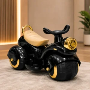 Kids Electric Ride-On Car – Premium Black and Gold Mini ATV with LED Headlight