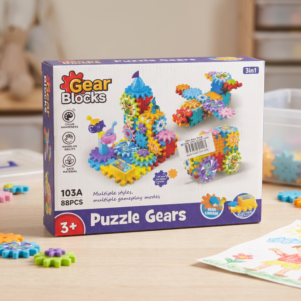 88 Pcs Gear Blocks Building Toy Set – Gifto Baby World (GBW-103A)