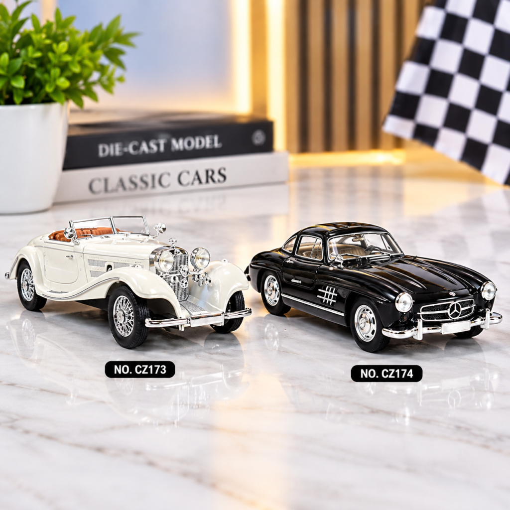 Classic Vintage Die-Cast Toy Car Set – CZ173 & CZ174 Metal Model Cars for Kids & Collectors  (GBW-CZ174D)