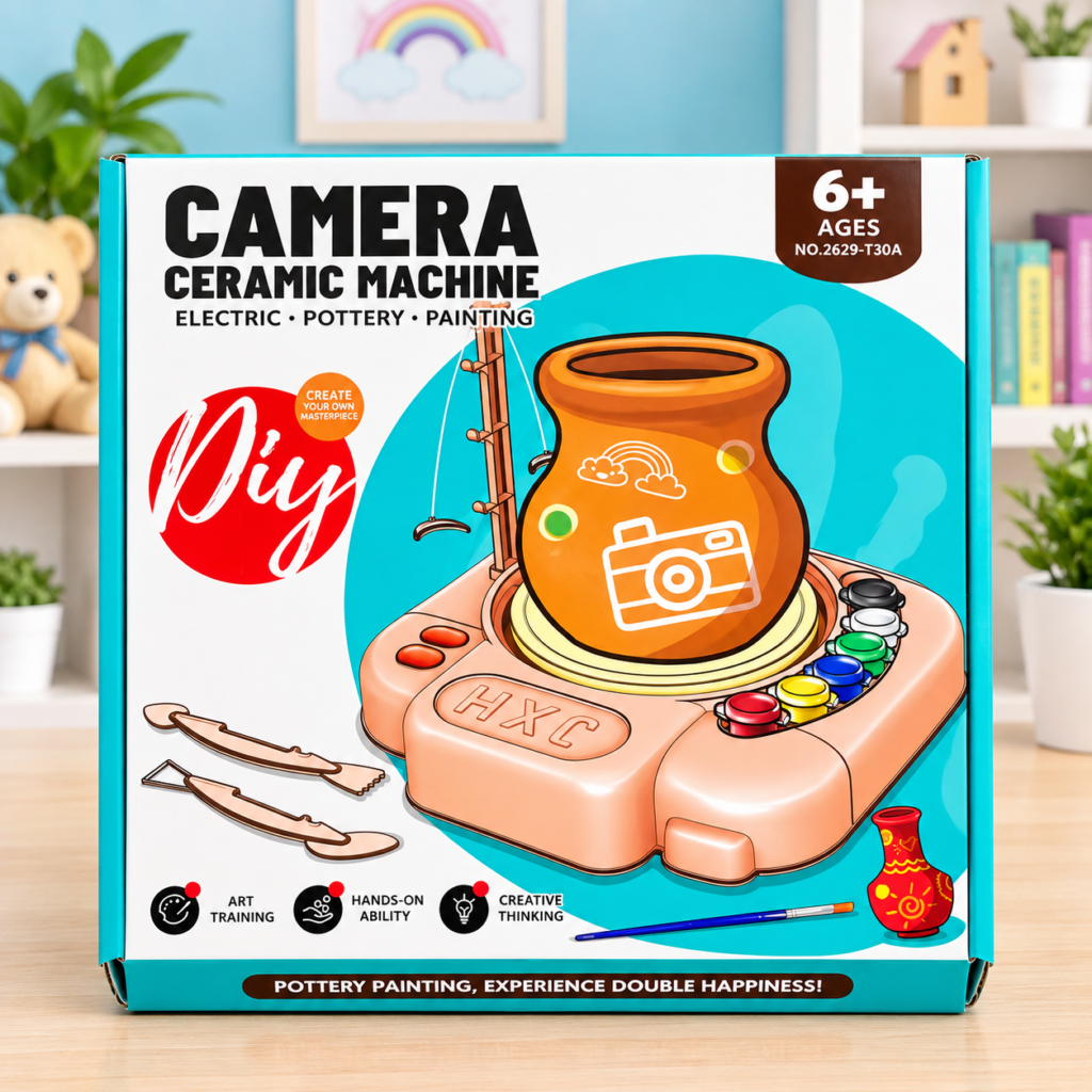DIY Electric Pottery Wheel & Ceramic Painting Machine for Kids   (GBW-2629-T30A)