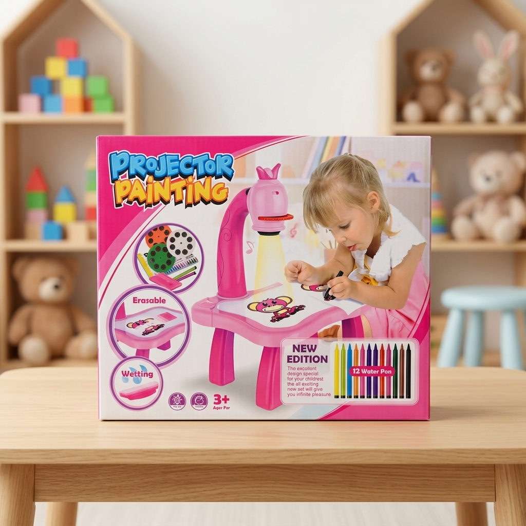 Kids Projector Painting Table Toy Set – Gifto Baby World  (GBW-ym6776)