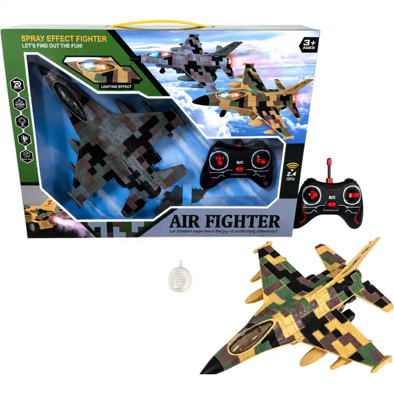 Fighter Plane Toy 25cm for Kids | Remote Control Airplane with Lights & Sound RC.          (GBW-1166-1A) thumbnail 2