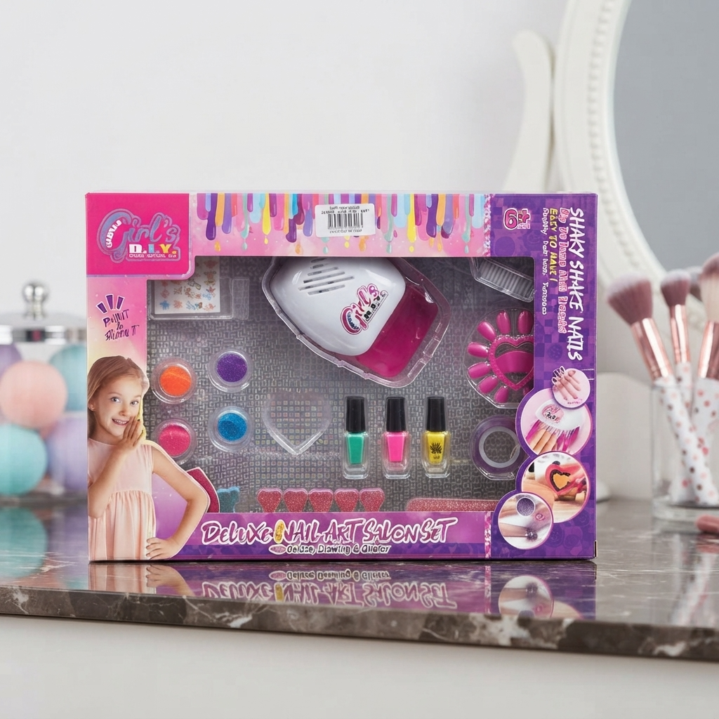 Deluxe Nail Art Salon Set – Gifto Baby World   (GBW-666-12)