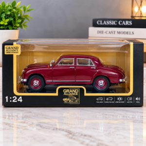 Grand Alliance 1:24 Scale Vintage Die-Cast Model Car – Pull Back Toy Car with Lights, Voice & Opening Doors    (GBW-GA24001)