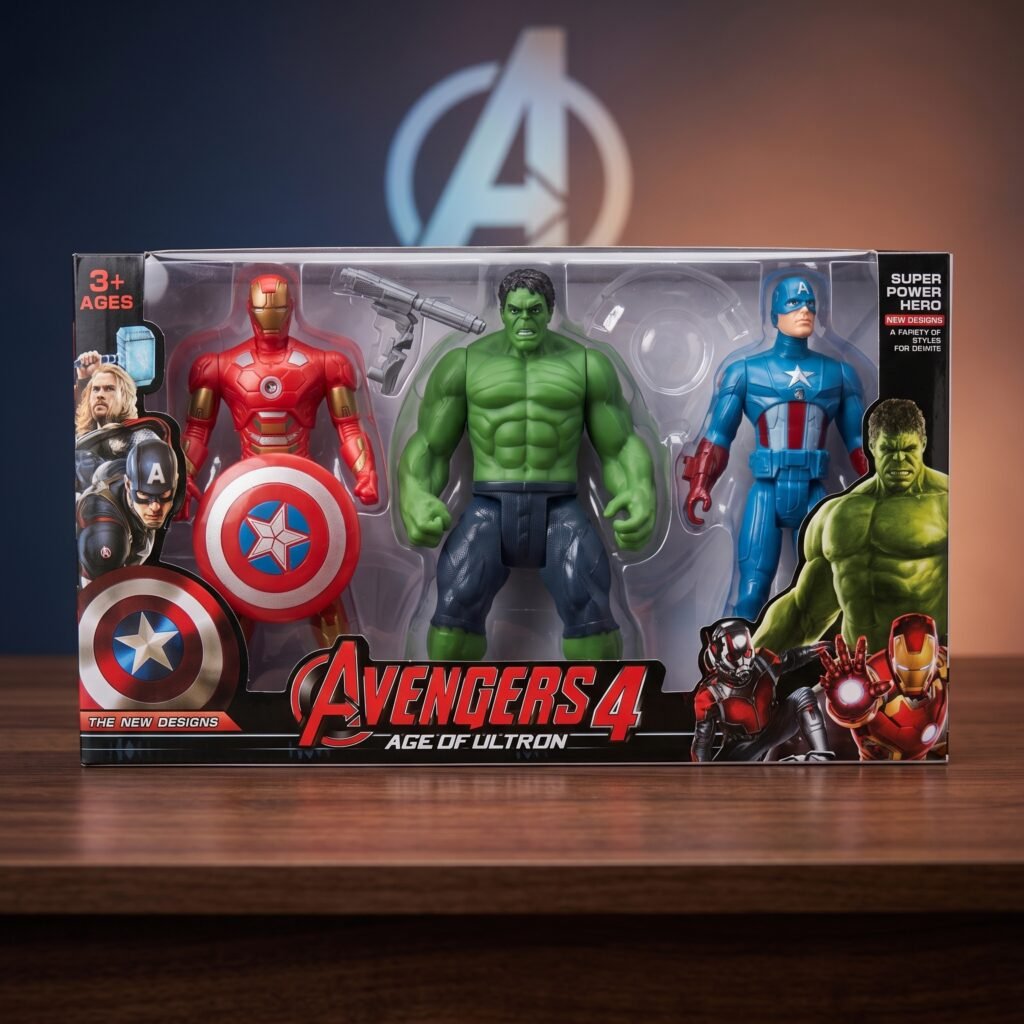 Hulk, Iron Man & Captain America Toys with Accessories for Kids    (GBW-1890)