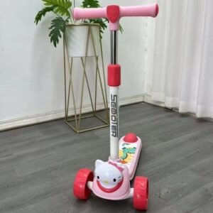 Hello Kitty Kids Scooter – 3-Wheel Push Ride-On Scooter pink