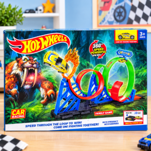 Hot Wheels 360° Speed Loop Car Racing Track Set with Inertia Power Car – Kids Racing Toy  (GBW-6604)