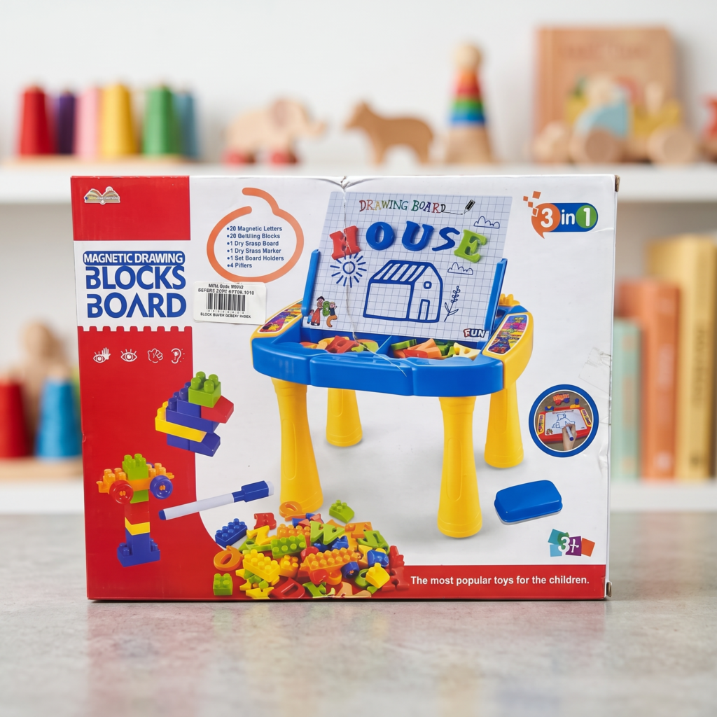 3in1 Magnetic Drawing Blocks Board – Gifto Baby World   (GBW-qj8827)