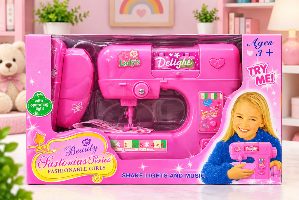 Kids Toy Sewing Machine with Lights & Music – Pretend Play Sewing Machine for Girls, Creative Educational Toy  (GBW-1803)