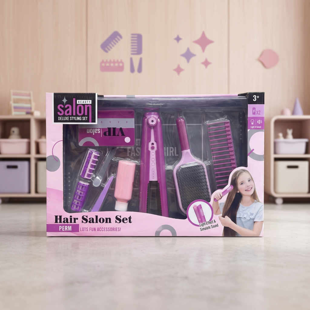 Deluxe Hair Salon Styling Toy Set – Gifto Baby World  (GBW-ylq-087)