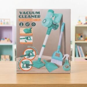 Kids Toy Vacuum Cleaner Set – Pretend Play Cleaning Set with Broom, Dustpan & Spray Bottle  (GBW-698-4)