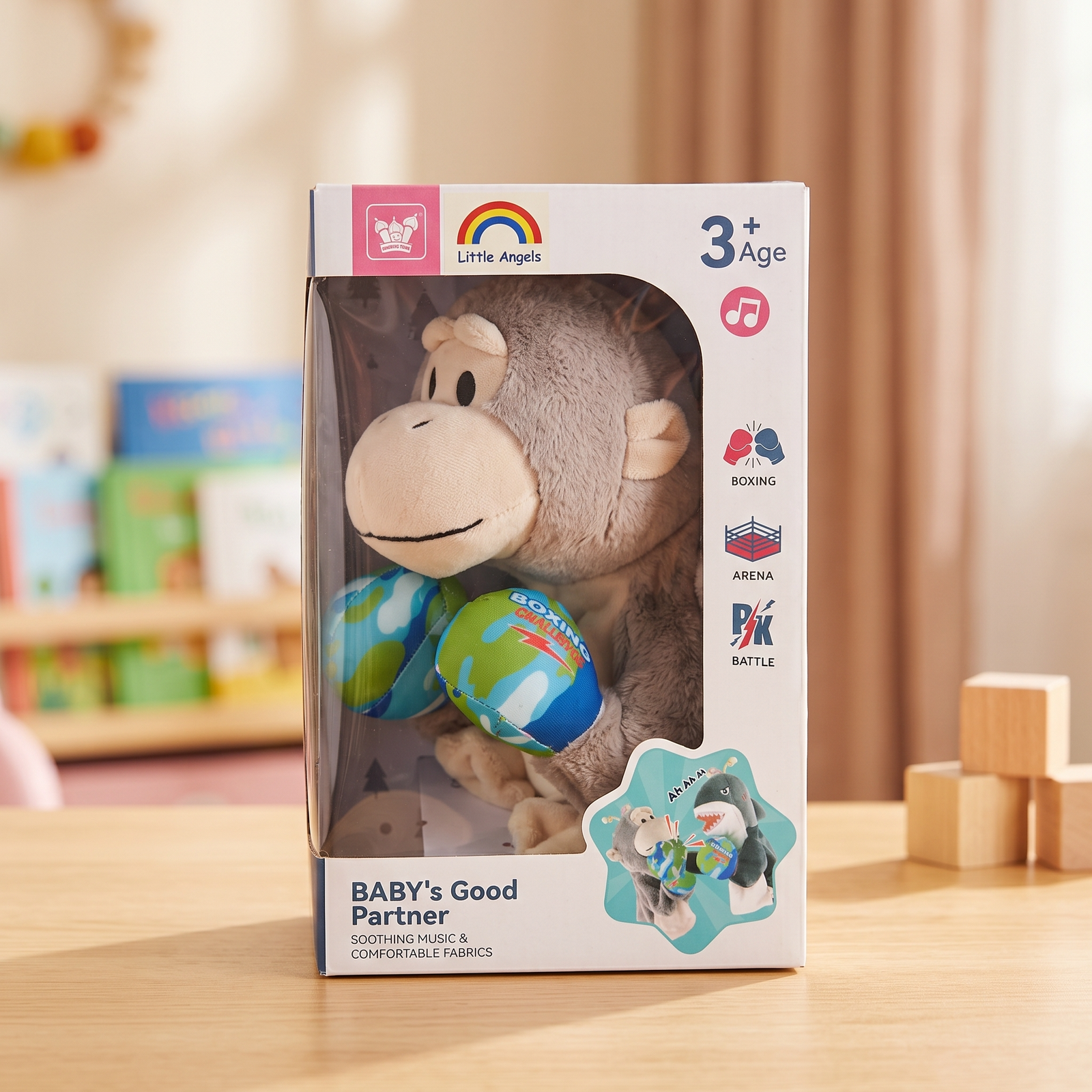 Boxing Monkey Plush Toy with Music – Gifto Baby World (GBW-cm321-1)