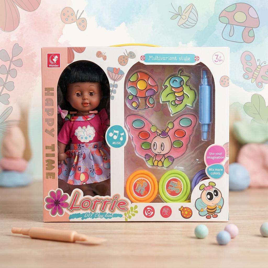 Lorrie DIY Clay Girl Doll Set with Music – Gifto Baby World  (GBW-wzb9805-5)
