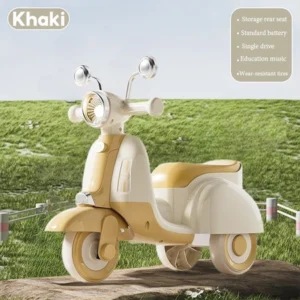 Kids Tolo Vespa Push Car – Toddler Ride-On Scooter BEIGE
