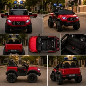 Kids Electric Off-Road Ride-On Jeep with LED Lights, Powerful Wheels and Steering Control – Battery Powered Toy Car thumbnail 2