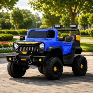 Kids Electric Off-Road Ride-On Jeep with LED Lights, Rugged Wheels and Steering Control – Battery Powered Toy Car