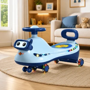 Kids Ride-On Push Car Toy with Steering Wheel, LED Lights and Interactive Design – Baby Toddler Push Ride-On Vehicle thumbnail 2