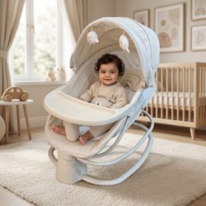 Mastela 4-in-1 Deluxe Baby Bassinet | Multi-Functional Newborn Cradle & Baby Sleeping Bed - Cream