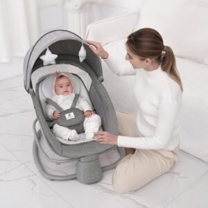 Mastela 4-in-1 Deluxe Baby Bassinet | Multi-Functional Newborn Cradle & Baby Sleeping Bed - Grey