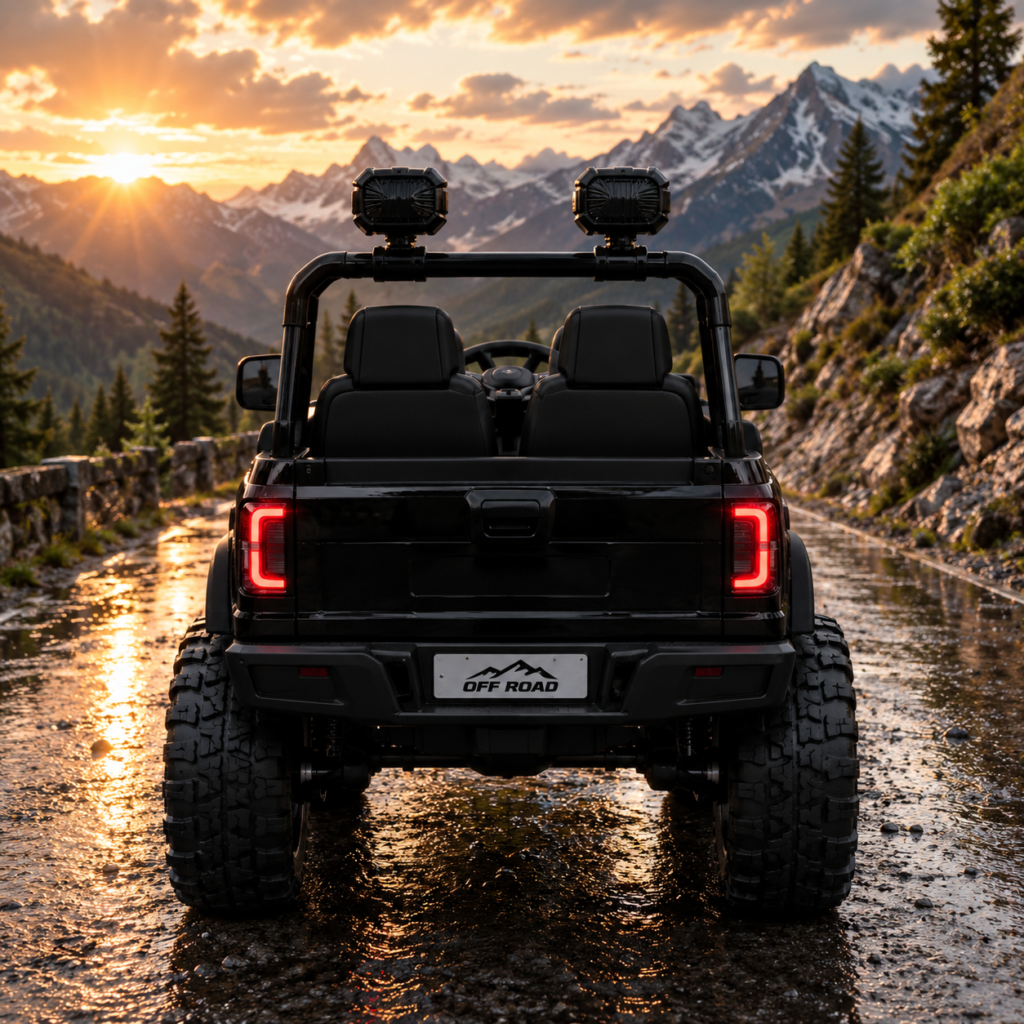 Kids Electric Off-Road Ride-On Jeep with LED Lights, Rugged Wheels, Dual Seats and Realistic 4x4 Design – Battery Powered Toy Car thumbnail 2