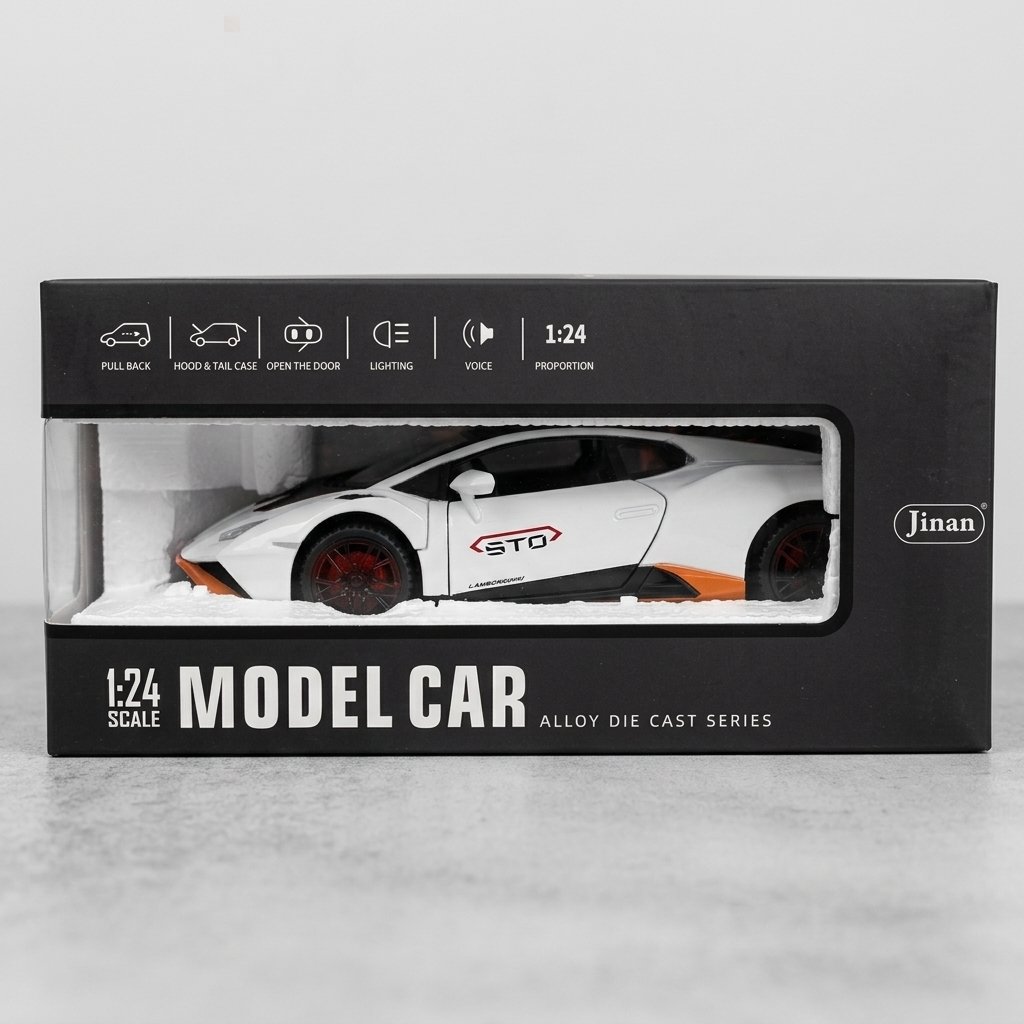 1:24 STO Die-Cast Alloy Supercar Model - High Detail Toy Car with Opening Doors (GBW-k1901-11)