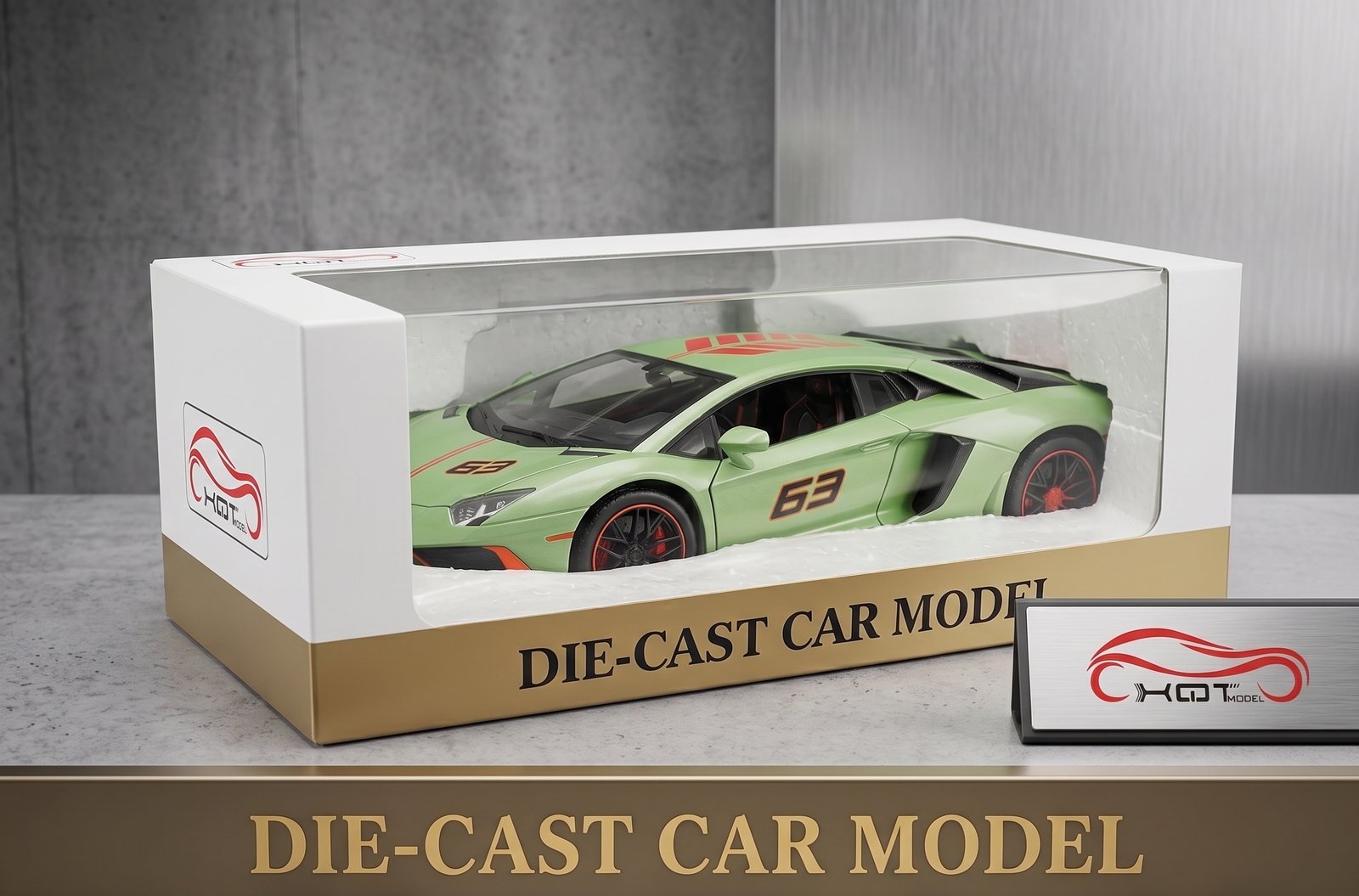 Lamborghini Aventador SVJ 63 Edition Die-Cast Metal Sports Car Model Toy (GBW-2201P-14)