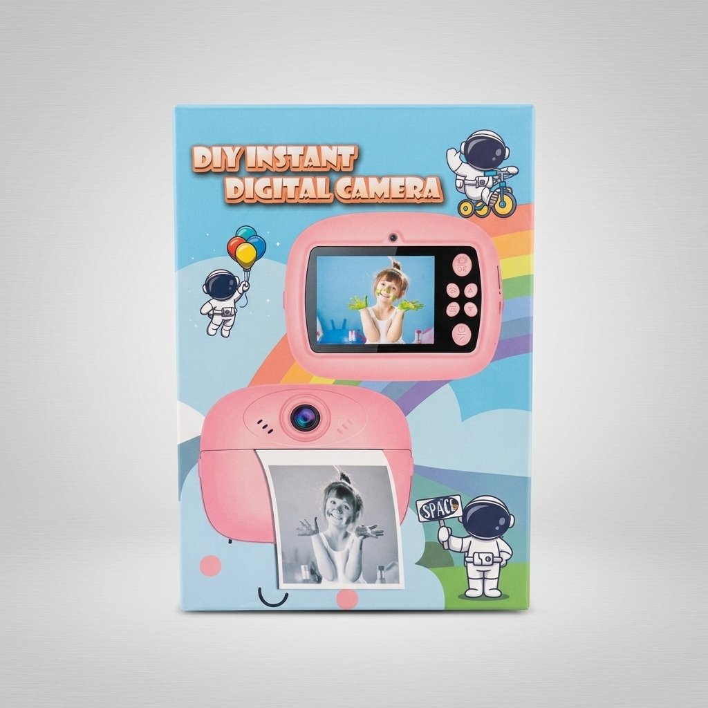 Kids Instant Print Camera – DIY Digital Photo & Video Camera with Zero-   (GBW-TV)