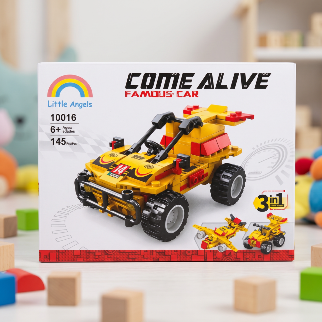 Come Alive 3-in-1 Famous Racing Car Building Blocks Set   (GBW-10016)