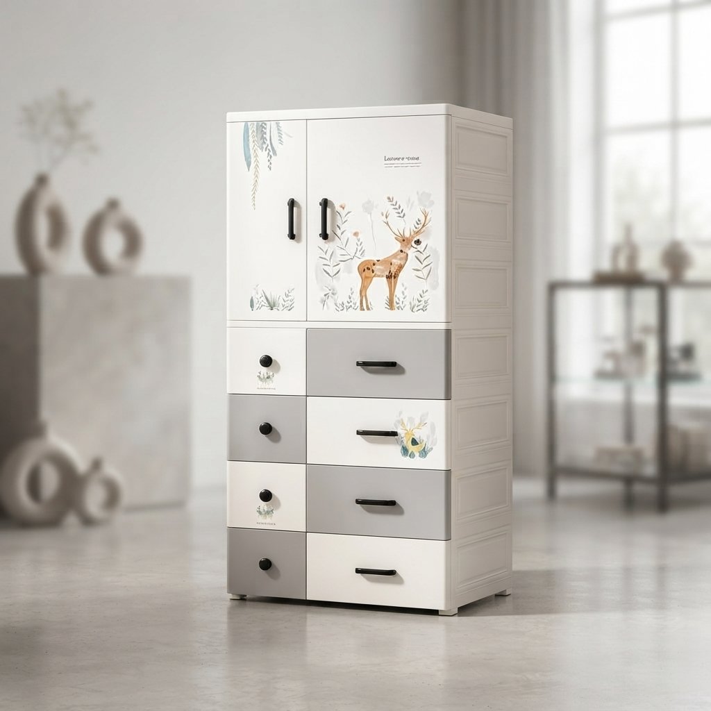 Baby Wardrobe Storage Cabinet – Gifto Baby World  (GBW-0-0-0) thumbnail 2