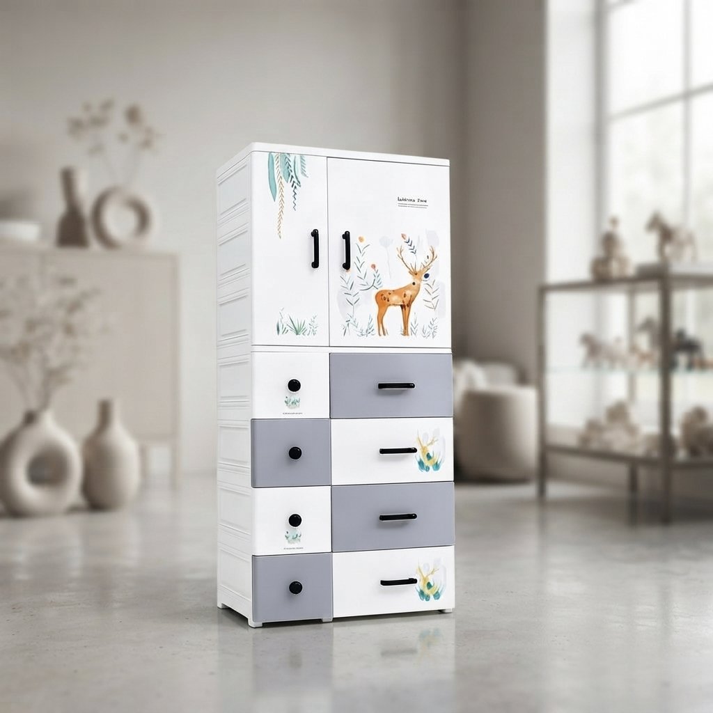 Baby Wardrobe Storage Cabinet – Gifto Baby World  (GBW-0-0-0) thumbnail 3