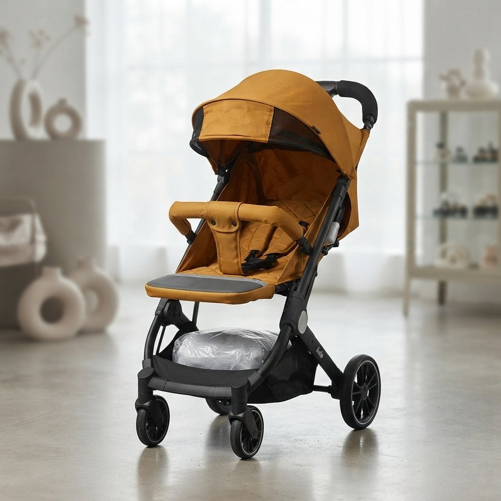 Mustard Yellow Baby Stroller – Gifto Baby World  (GBW-0-0-0)