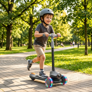 Heavy Duty Grey Kids Kick Scooter with Mat Fiber – Gifto Baby World