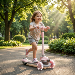 Heavy Duty Pink Kids Kick Scooter with Mat Fiber – Gifto Baby World