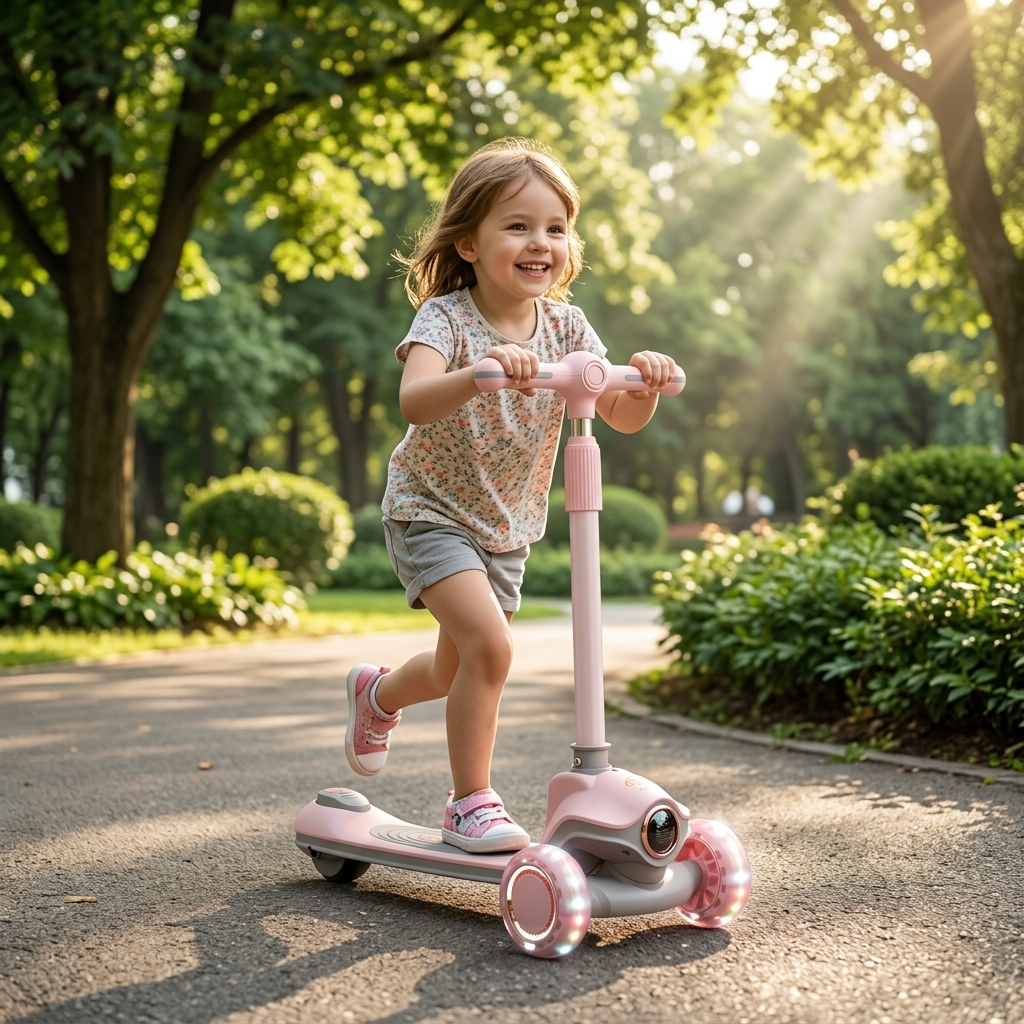 Heavy Duty Pink Kids Kick Scooter with Mat Fiber – Gifto Baby World