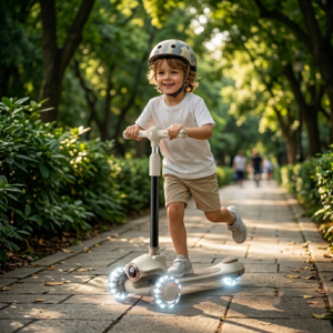 Heavy Duty Beige Kids Kick Scooter with Mat Fiber – Gifto Baby World