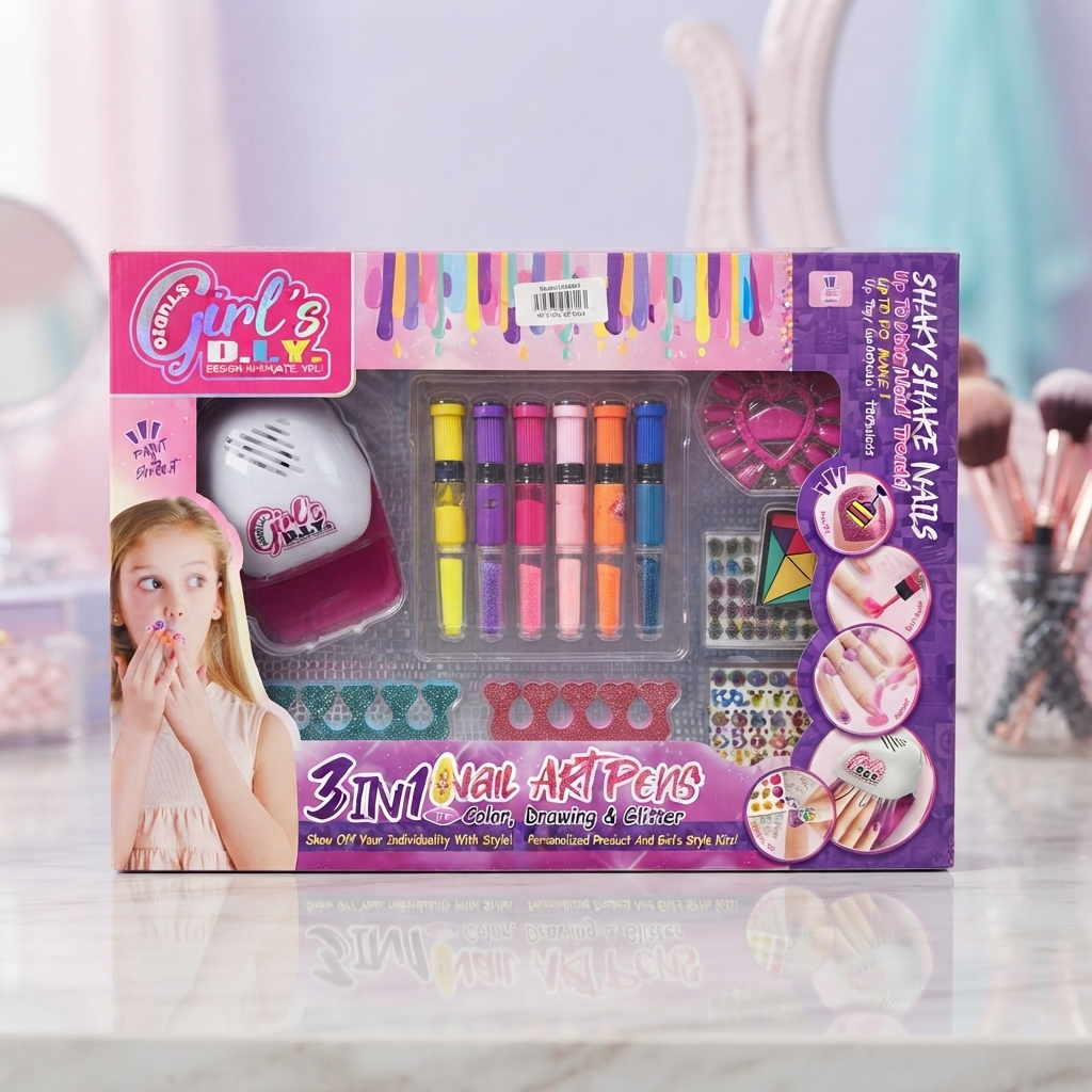 3in1 Nail Art Pens Kit – Gifto Baby World  (GBW-8825)