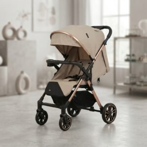 Beige and Gold Baby Stroller – Gifto Baby World   (GBW-0-0-0)